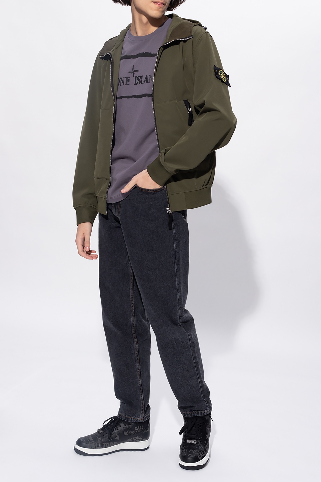 Dragon embroidery sweatshirt - patched jacket Stone Island